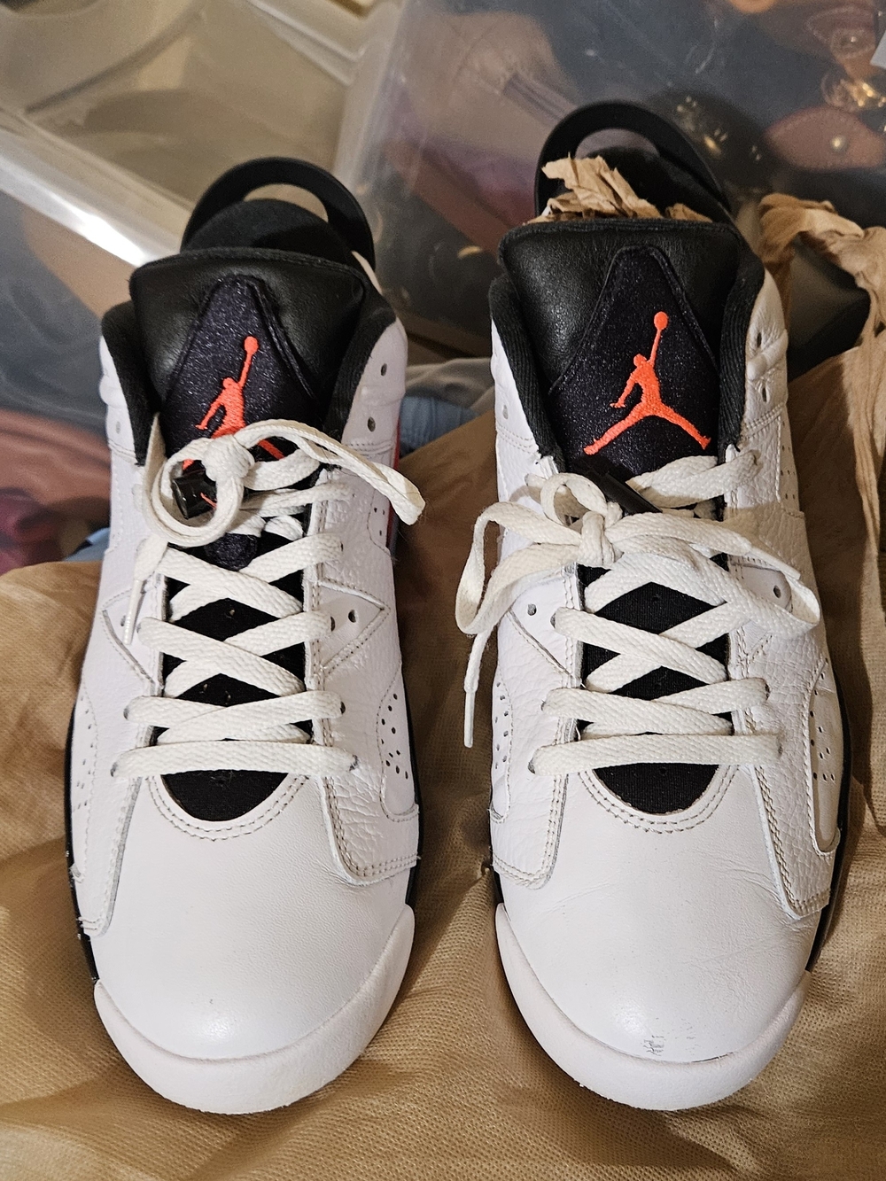Air Jordan B'Loyal White Black Sneakers with Orange Jumpman